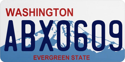WA license plate ABX0609