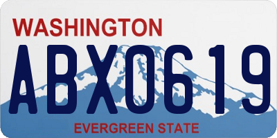 WA license plate ABX0619