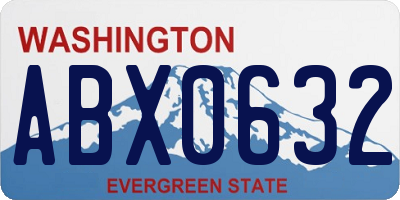 WA license plate ABX0632
