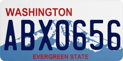 WA license plate ABX0656