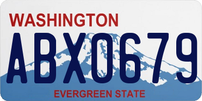 WA license plate ABX0679