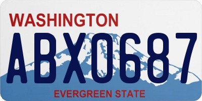WA license plate ABX0687