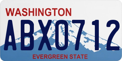WA license plate ABX0712