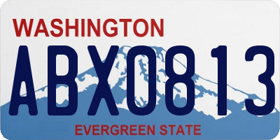 WA license plate ABX0813