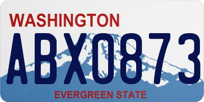 WA license plate ABX0873
