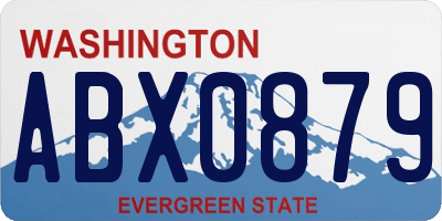WA license plate ABX0879