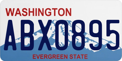 WA license plate ABX0895