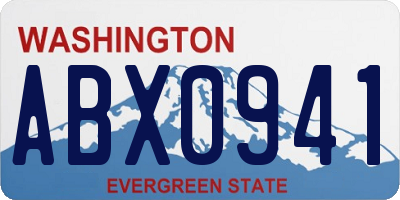 WA license plate ABX0941