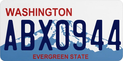 WA license plate ABX0944