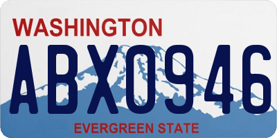 WA license plate ABX0946