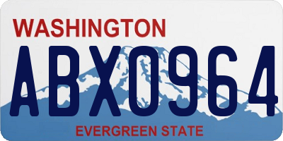 WA license plate ABX0964