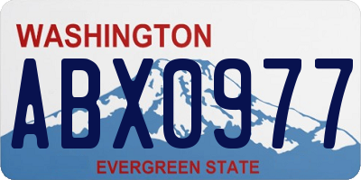 WA license plate ABX0977
