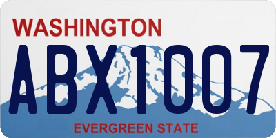 WA license plate ABX1007