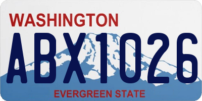 WA license plate ABX1026