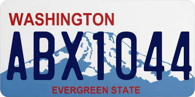 WA license plate ABX1044