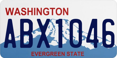 WA license plate ABX1046