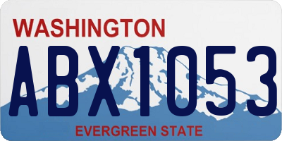 WA license plate ABX1053