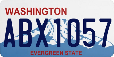 WA license plate ABX1057