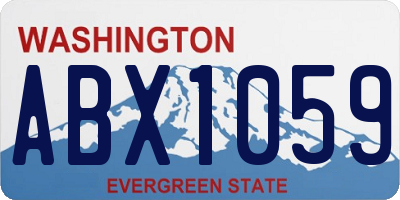 WA license plate ABX1059