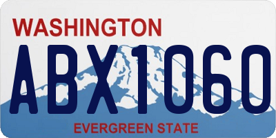 WA license plate ABX1060