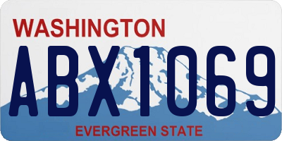 WA license plate ABX1069