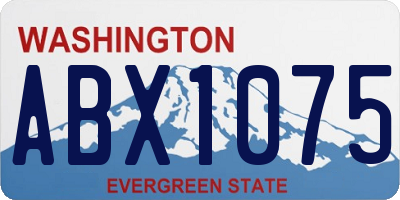 WA license plate ABX1075