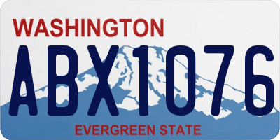 WA license plate ABX1076