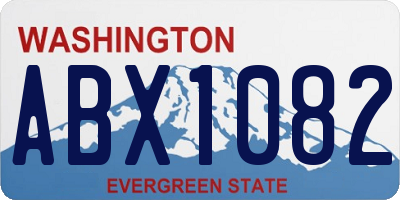WA license plate ABX1082