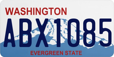 WA license plate ABX1085