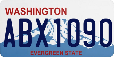 WA license plate ABX1090