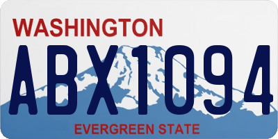 WA license plate ABX1094