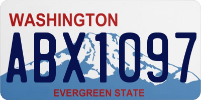 WA license plate ABX1097