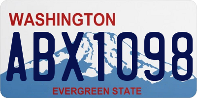 WA license plate ABX1098