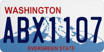 WA license plate ABX1107