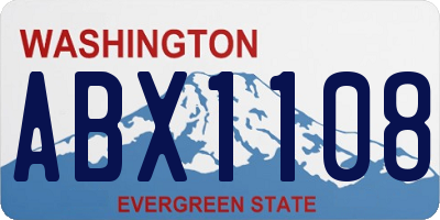 WA license plate ABX1108