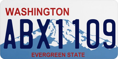 WA license plate ABX1109
