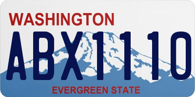 WA license plate ABX1110