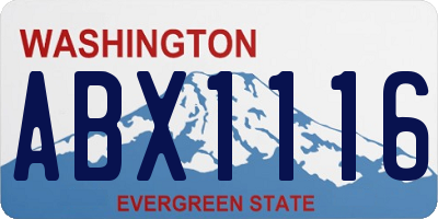 WA license plate ABX1116