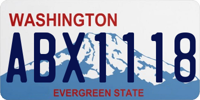 WA license plate ABX1118