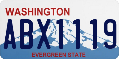 WA license plate ABX1119