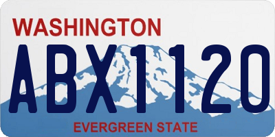 WA license plate ABX1120