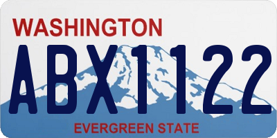 WA license plate ABX1122