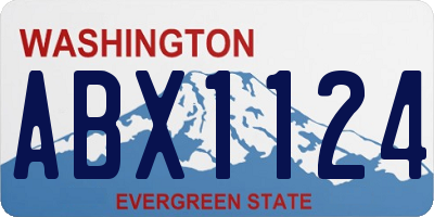 WA license plate ABX1124
