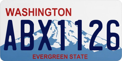 WA license plate ABX1126