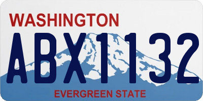 WA license plate ABX1132