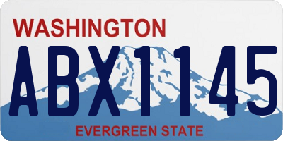 WA license plate ABX1145