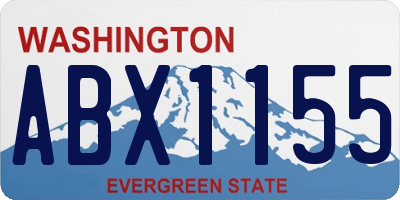 WA license plate ABX1155