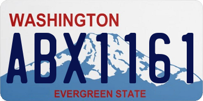WA license plate ABX1161