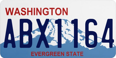 WA license plate ABX1164