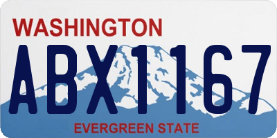 WA license plate ABX1167